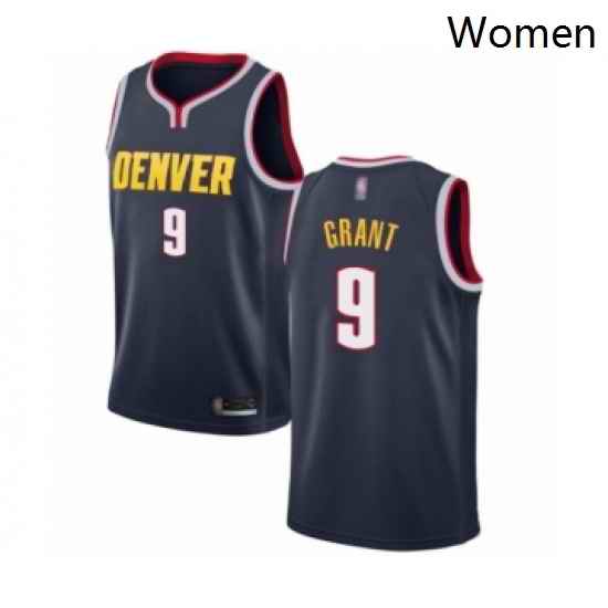 Womens Denver Nuggets 9 Jerami Grant Authentic Navy Blue Road Basketball Jersey Icon Edition